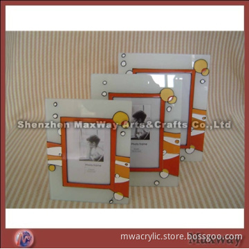 Hand Painting Clear Acrylic Glass Photo Frame Mother's Day Gift
